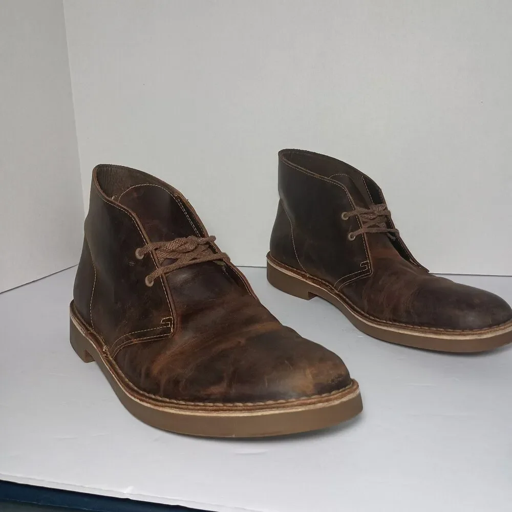 Clarks Bushacre Mens Size 13M Brown Casual Chukka Desert Ankle Boots Shoes 15522